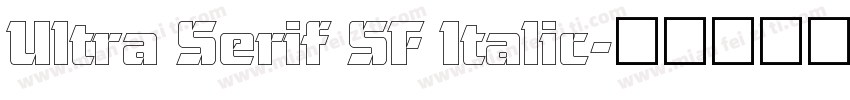 Ultra Serif SF Italic字体转换